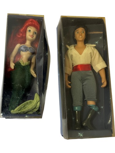 Disney DeAgostini Ariel and Prince Eric Porcelain Figures Little Mermaid DAMAGED