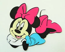Minnie Mouse Lying Down Die Cut Paper Piecing Scrapbook Embellishment