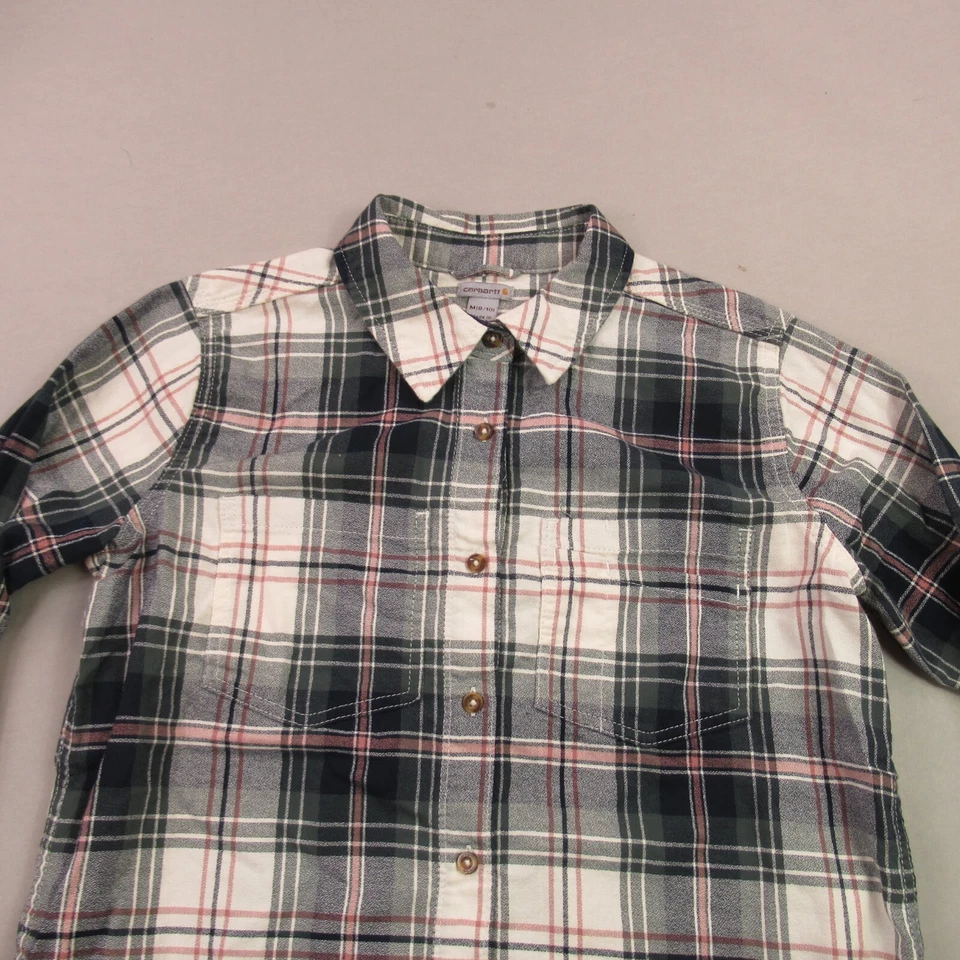 Carhartt Shirt Womens Medium 8/10 Long Sleeve Pockets Button Front Outdoors - Image 3 of 4