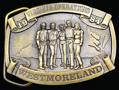 Westmoreland Coal Company Virginia Mine Mining Vintage Belt Buckle