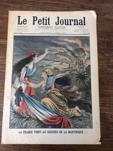 2x LE PETIT JOURNAL 1902 Allégorie MARTINIQUE Catastrophe - Picture 2 of 6