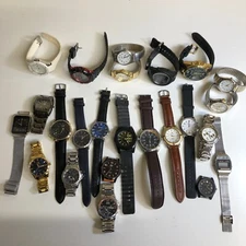 Approx 24 Assorted Mens Watches Untested Vintage New Parts Repair Good