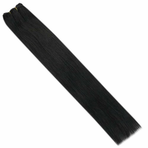 Double Weave Sew in Hair Extensions Weft Brazilian Remy Human Hair Full Head100g - Picture 22 of 108