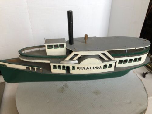 Vintage ONNalinda Wooden Model boat 24" long in great condition - Picture 12 of 19