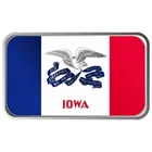 1 oz United States Flags Series - IOWA - Full Color .999 Silver Bar