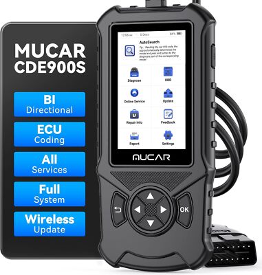 MUCAR CDE900S Bidirectional Scan Tool Ford Code Reader ECU Coding Engine Light