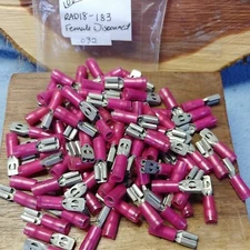 (100) Sta-kon RAD18-183 Nylon Insulated Female Disconnects 22-18 AWG   .032 T&B
