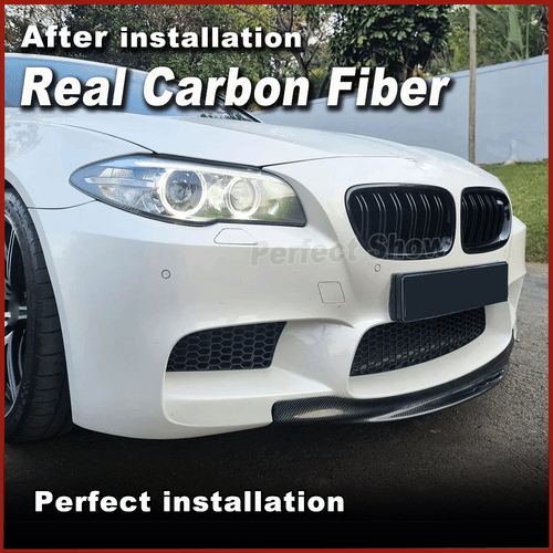 Fit for BMW 5 Series F10 M5 2012-2016 Real Carbon Fiber Front Bumper Lip Spoiler - Picture 4 of 10