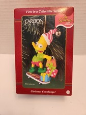 CARLTON CARD Christmas Cowabunga Ornament The Simpsons USED