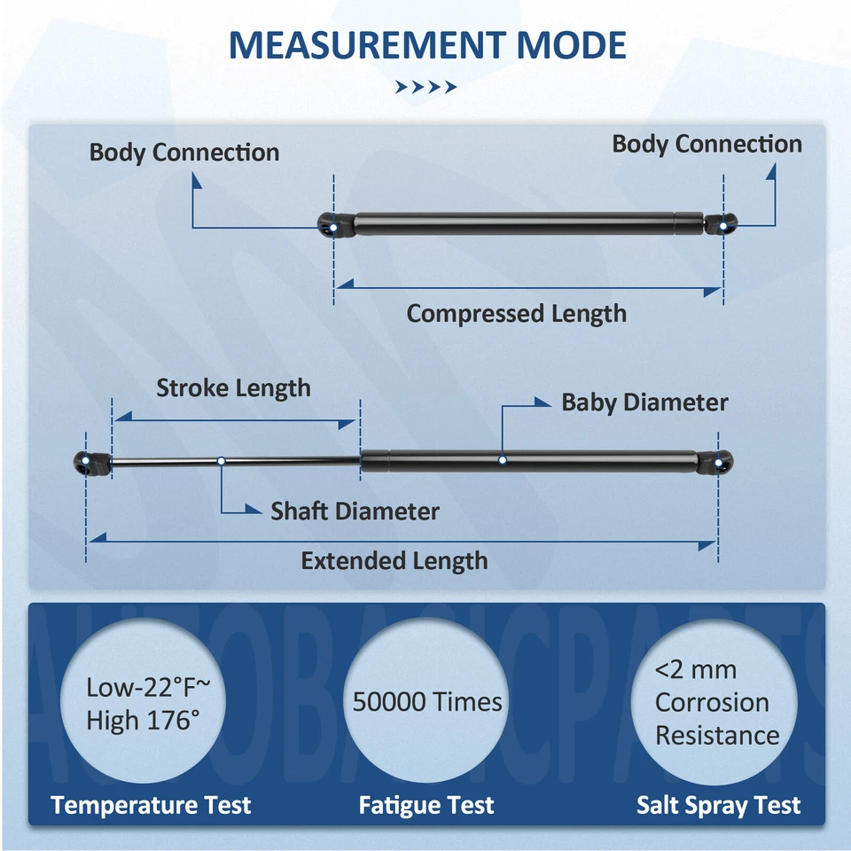 For 2007-2015 Audi Q7 Qty 2 Rear Liftgate Hatch Tailgate Lift Support Struts - Image 4 of 4