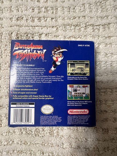 Genuine Battle Arena Toshinden Nintendo Gameboy 1995 Authentic CIB RARE COMPLETE - Picture 4 of 5