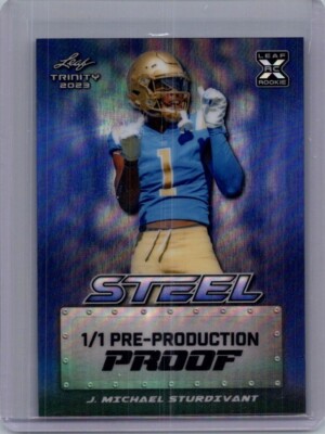 J. Michael Sturdivant 2024 Leaf Football 1/1 Pre Production Proof