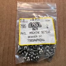 Brikksen Phillips Pan Head Machine Screws Stainless Steel A2 DIN 7985  [GAR-K32]