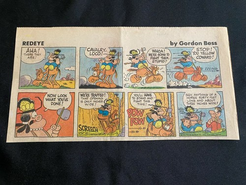 #09 REDEYE by Gordon Bess Lot of 15 Sunday Third Page Comic Strips 1976 - Picture 2 of 15