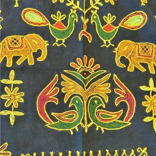vintage Banjara wall hanging textile art Multicolor Bohemian tribal boho throw - Picture 3 of 11