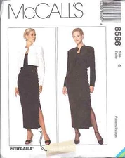 8586 UNCUT Vintage McCalls SEWING Pattern Misses Lined Jacket Dress OOP FF NEW 