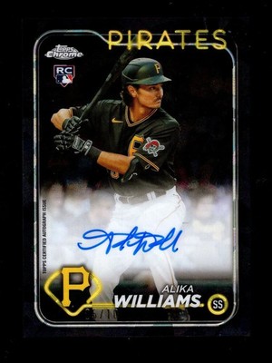 2024 TOPPS CHROME BLACK ATOMIC REFRACTOR ALIKA WILLIAMS RC AUTO AUTOGRAPH 5/10