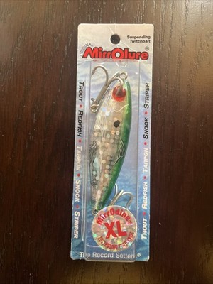 MirrOlure MirrOdine XL Suspending Twitchbait Emerald Green Silver NEW 27MR EGSSD