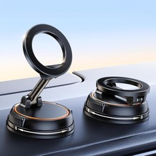 Vacuum Phone Holder for Car Dashboard Navigation Mount Black