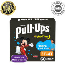 Pull-Ups Boys Overnight Training Pants, 3T-4T, 60 Count, Nighttime Underwear
