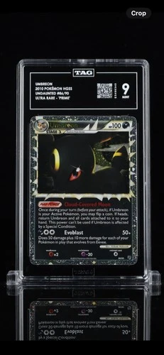 Umbreon Prime 86/90 Undaunted Holo TAG 9 (936) 2nd Highest In Pop Report! Clean