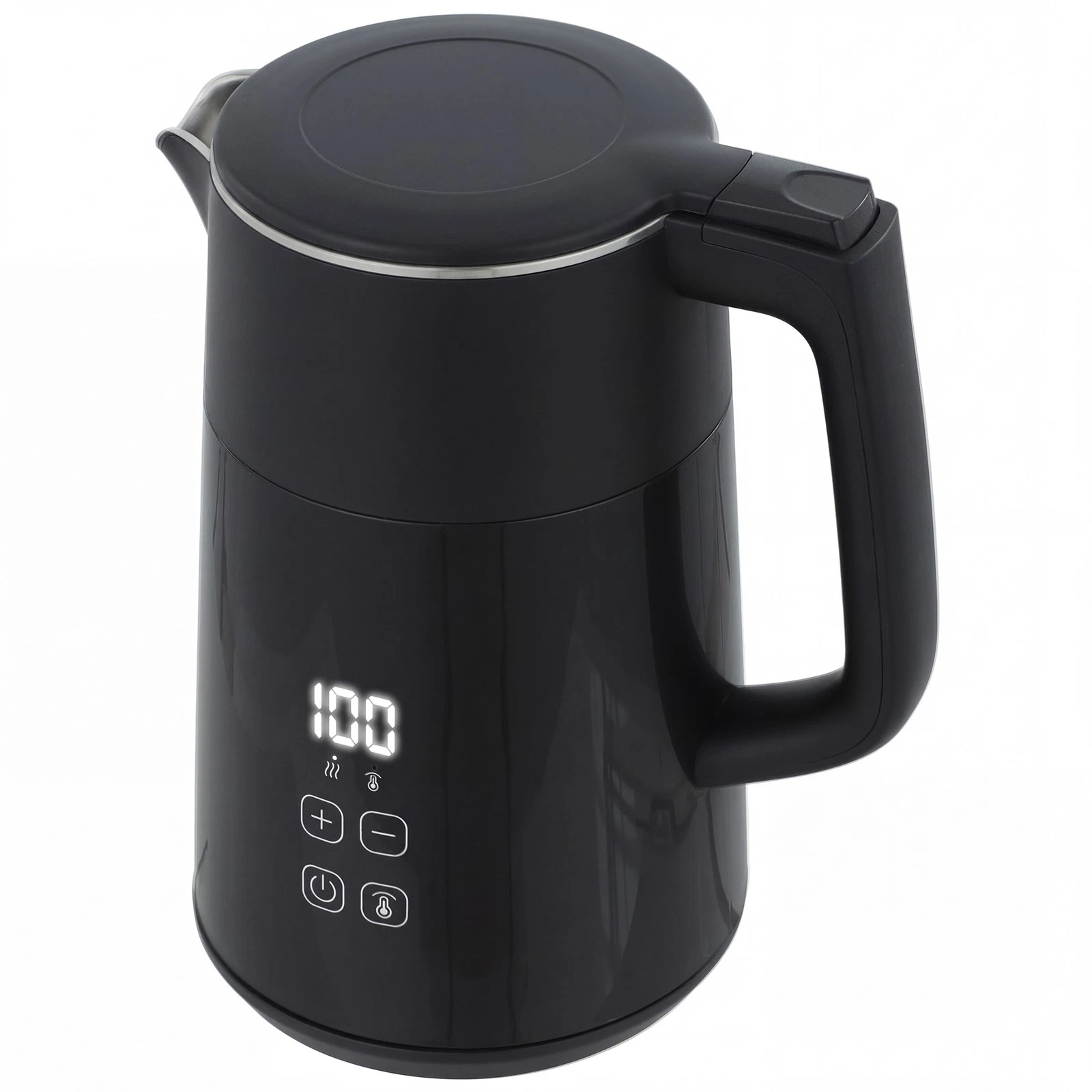 HOMCOM 1.7L Fast Boil 3000W Electric Kettle with LED Display, Black