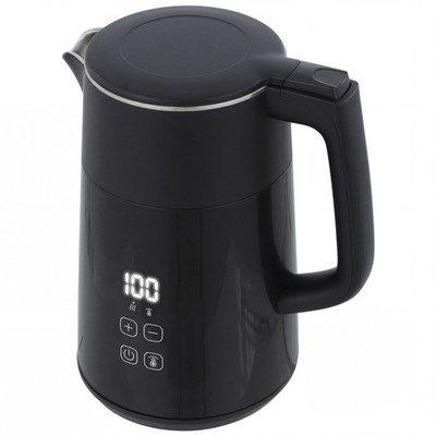 HOMCOM 1,7L Schnellkochender 3000W Wasserkocher mit LED-Display, Schwarz