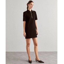 Tory Burch Black Crepe Polo Dress