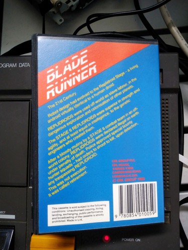 Blade Runner von CRL Sinclair ZX Spectrum 1985 GETESTET FUNKTIONIERT - Bild 3 von 9