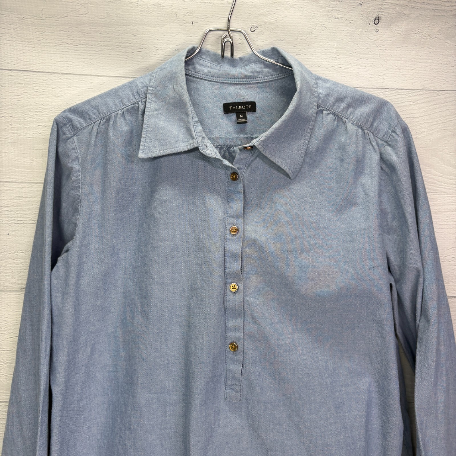 Talbots Women’s Chambray Button Front Popover Shi… - image 4