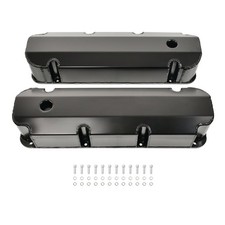 Black Fabricated Aluminum Valve Covers W Hole For Bbf Ford 429-460