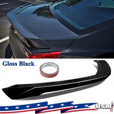 V Style Highkick Gloss Black Trunk Wing Spoiler For 2013-2018 Cadillac ATS Sedan