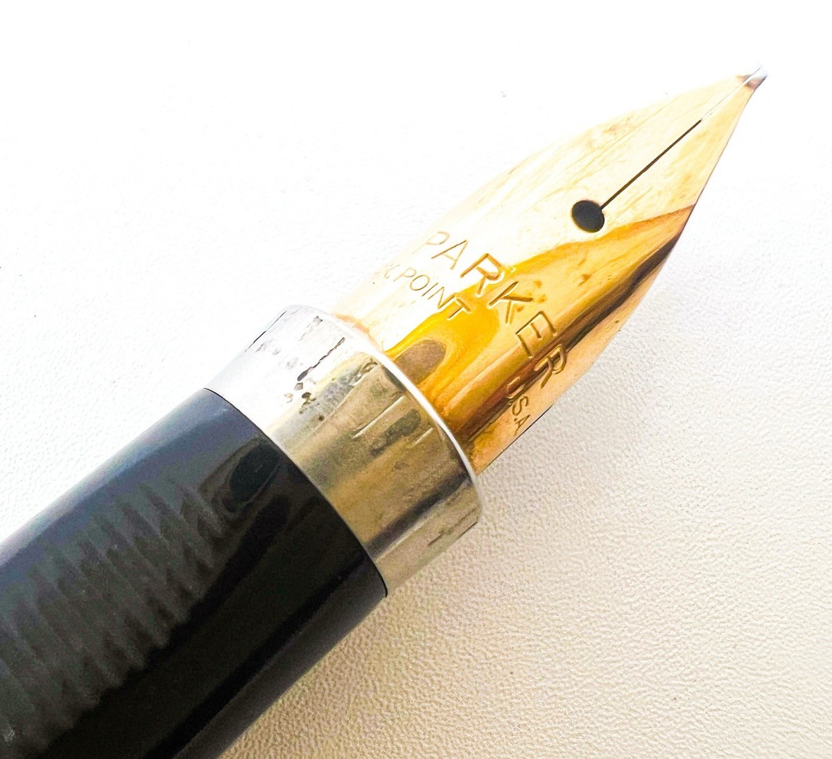 Vintage Parker 75 sterling silver 925 fountain pen Solid Gold 585
