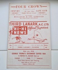 Third Lanark v Falkirk 62/3 Lge