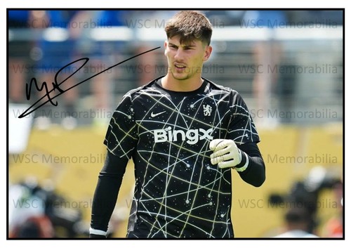 12172. Mike Penders Signed Pictures (A4 Prints) Chelsea Strasbourg Genk