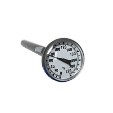 Pocket Thermometer 1" Dial, 5" Stem, 0-220