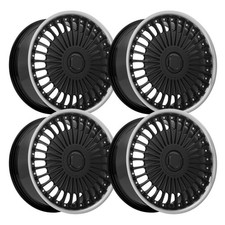 Set-4 Mrr Vp4 19x8.5 5x120 Black Machined 35mm Wheels Rims 19 Inch