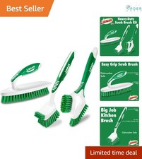 Heavy Duty Cleaning Brush Kit 3-Piece Household Scrub Set For Kitchen,Bath