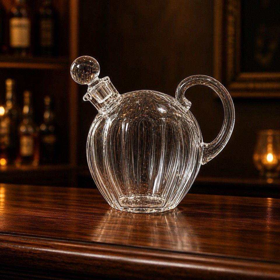 Baccarat 1930s Crystal Art Deco  Spirit Decanter designed By Jacques Adnet.