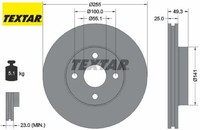 2X Bremsscheibe Textar 92125803 2 Bremsscheiben Vorderachse Vorne FüR Toyota