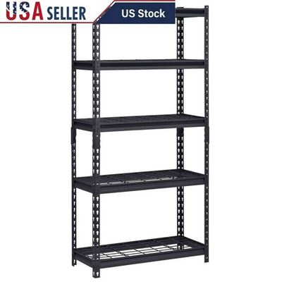 #ad Heavy Duty Steel Shelving Unit Adjustable 5 Tier Storage Rack Wire Deck Solution $120.15