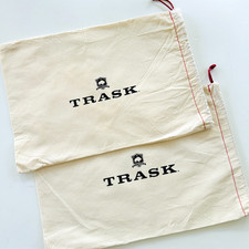 HS Trask Shoe Dust Cover Bag Cotton Drawstring 15x10 inch Lot Of 2