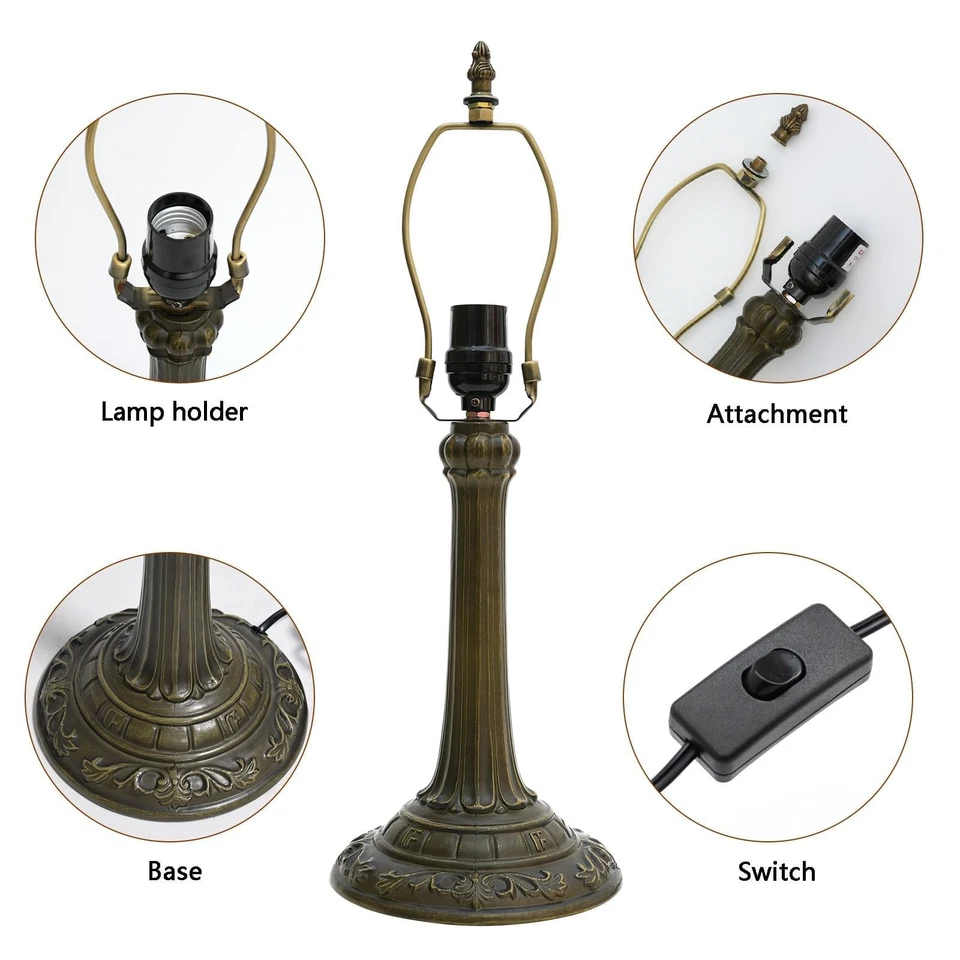 Lámpara de mesa Tiffany flor de cerezo vitral 12X12X18 pulgadas cerezo B... Foto 4 de 4