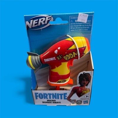 NERF Fortnite Micro Bombs Away! Mini Dart-Firing Blaster  2 Nerf Elite DartsNEW.