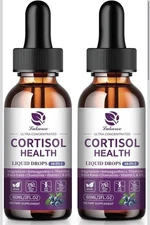 Lukaree Cortisol Health Drops 2 Pack (4oz Total) Ashwagandha & Magnesium