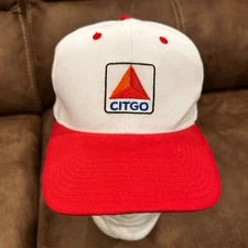 Vintage Citgo White Snap Back Style Cap Trucker Hat