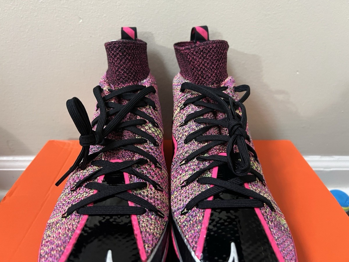 NEW Nike Vapor Edge 360 Untouchable Football Cleats FQ0235-002 Size 7 Black Pink Vapor Edge 360 Untouchable Mid  main image 2