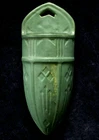 Large Early Roseville Pottery Wall Pocket Vase Matte Green Arts & Crafts Egypto?