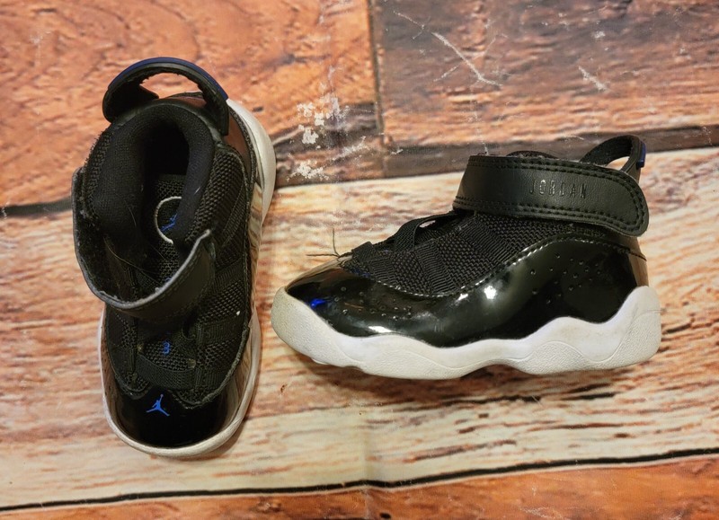 Jordan 6 Rings Black Hyper Royal Baby Boy Shoes 5C 5 C