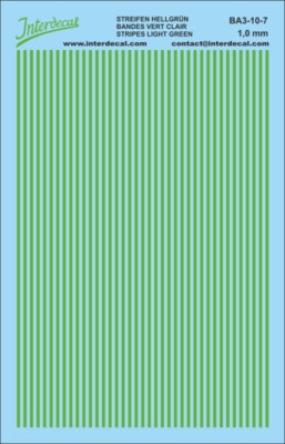 Décalcomanies INTERDECAL Vert Clair 119x79mm - Lot De Bandes 1,0mm, Papier, Neuf